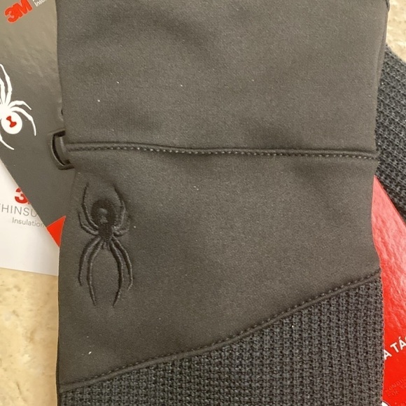 NWT Spyder Core Conduct Gloves 3M Thinsulate touchscreen compatible leather L - Picture 4 of 9